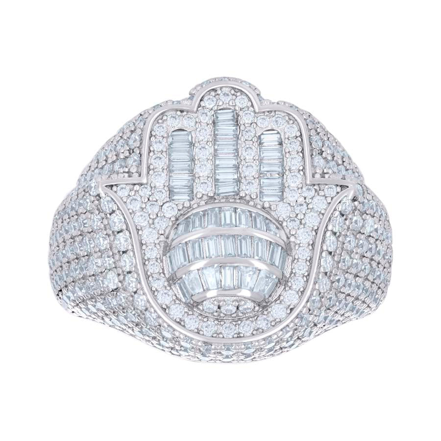 925 Silver Ring S9-S12 Moissanite Ct R:3.36 , B:1