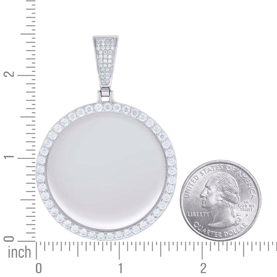 925 Sterling Silver Moissanite Pendant