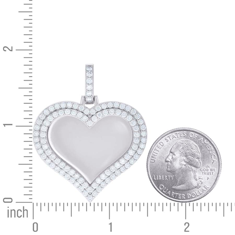 925 Sterling Silver Moissanite Pendant