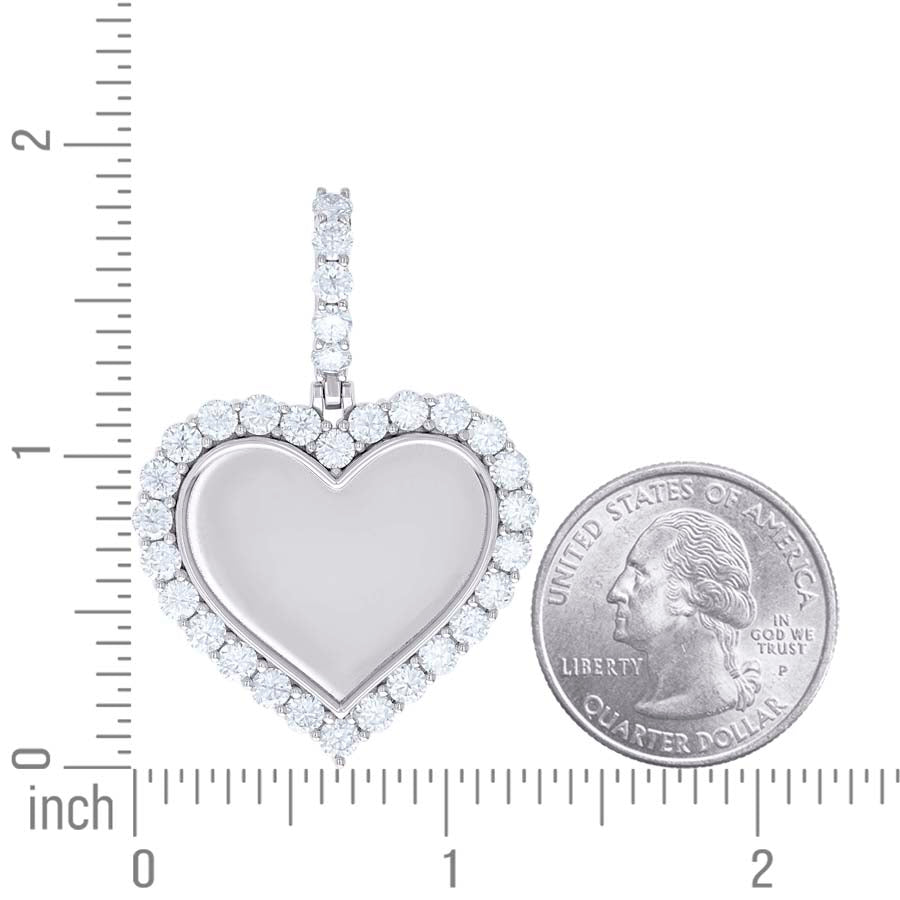 925 Sterling Silver Moissanite Pendant
