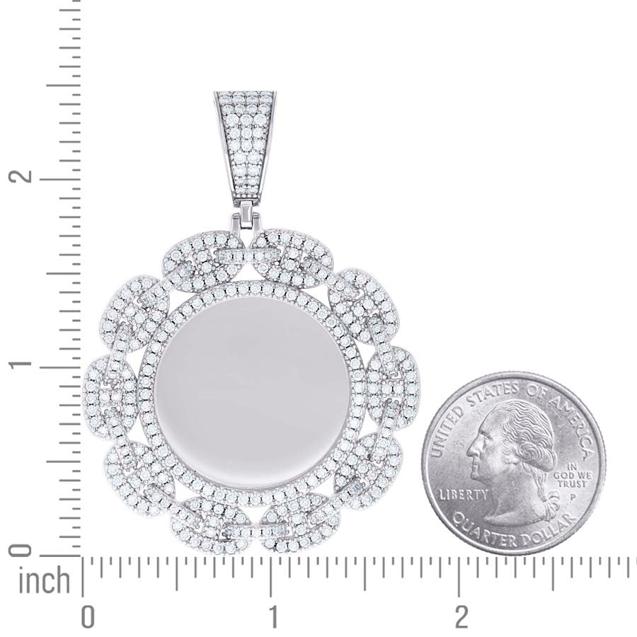 925 Sterling Silver Moissanite Pendant