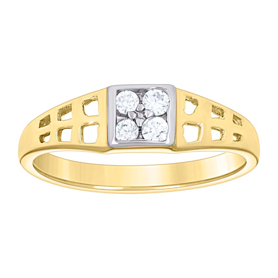 14Kt Gold Cz Baby Ring