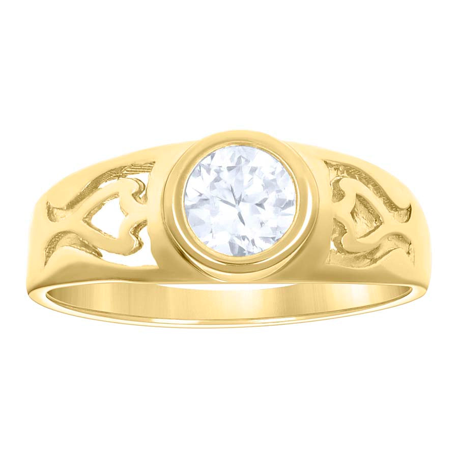 14Kt Gold Cz Baby Ring