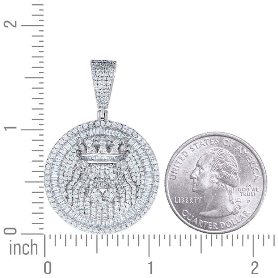 925 Sterling Silver Moissanite Pendant