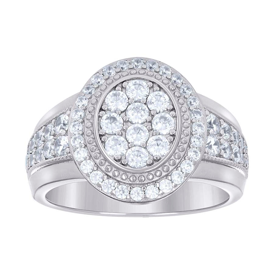 925 Sterling Silver Cz Ring S9-S11
