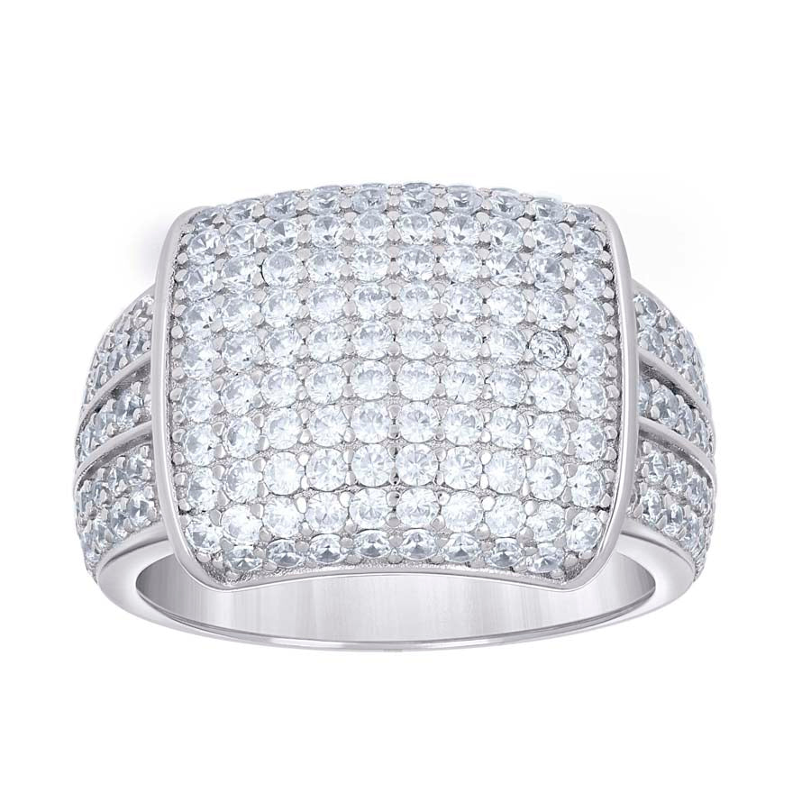 925 Sterling Silver Cz Ring S9-S11