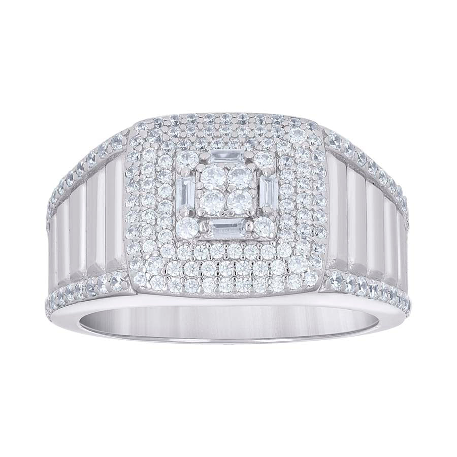 925 Sterling Silver Cz Ring S9-S11