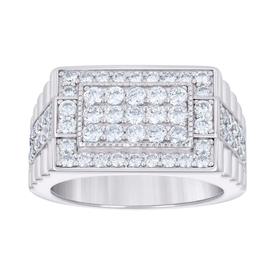925 Sterling Silver Cz Ring S9-S11
