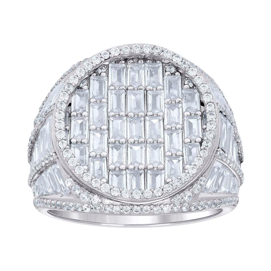 925 Sterling Silver Cz Ring S10-S12