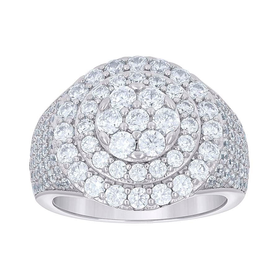 925 Sterling Silver Cz Ring S10-S12