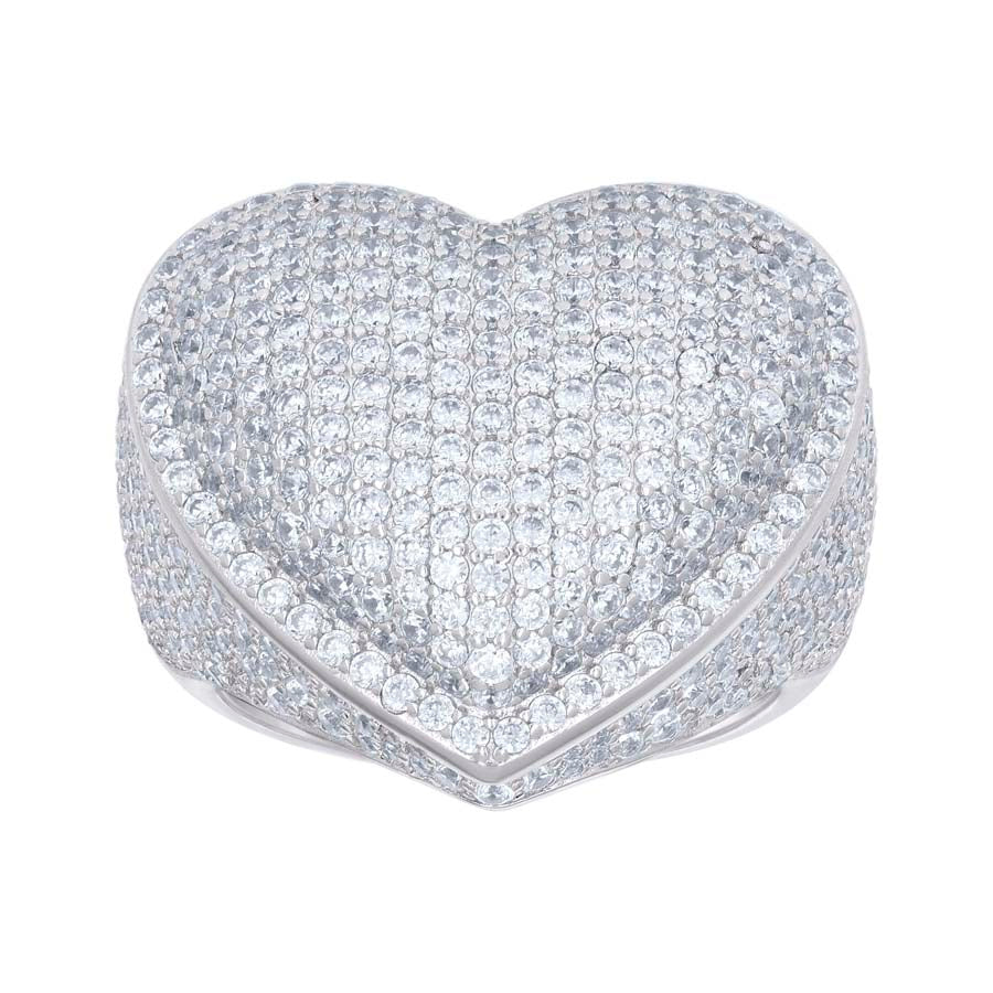 925 Sterling Silver Cz Ring S10-S12