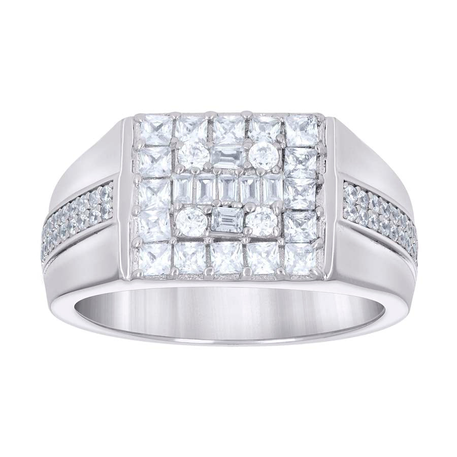 925 Sterling Silver Cz Ring S9-S11