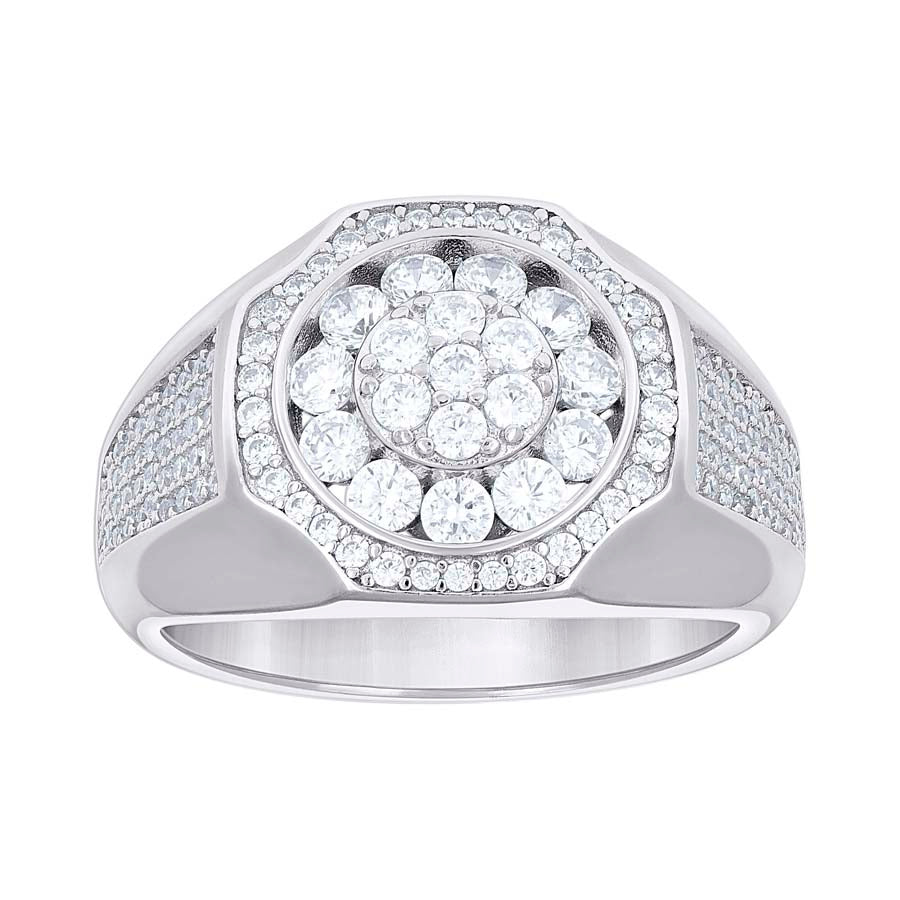925 Sterling Silver Cz Ring S9-S11