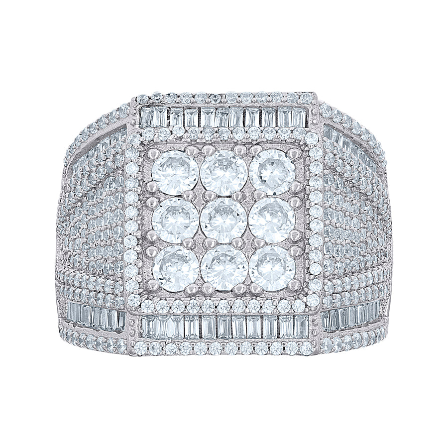 925 Sterling Silver Cz Ring S10-S12