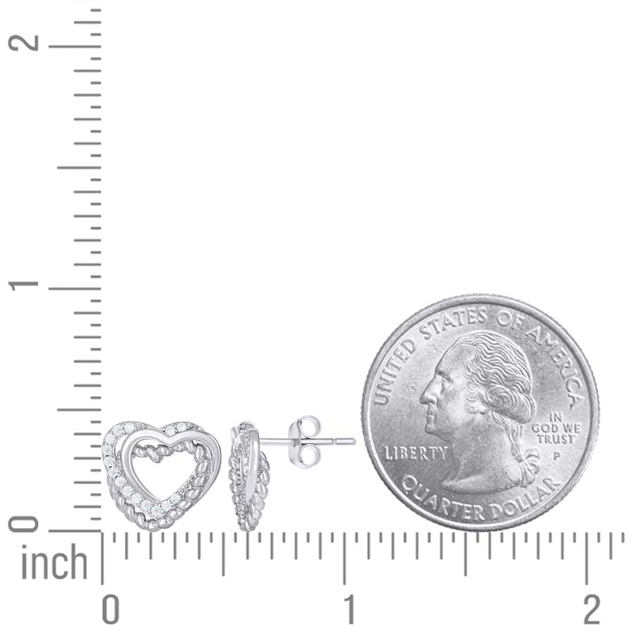 925 Sterling Silver Cz Earring