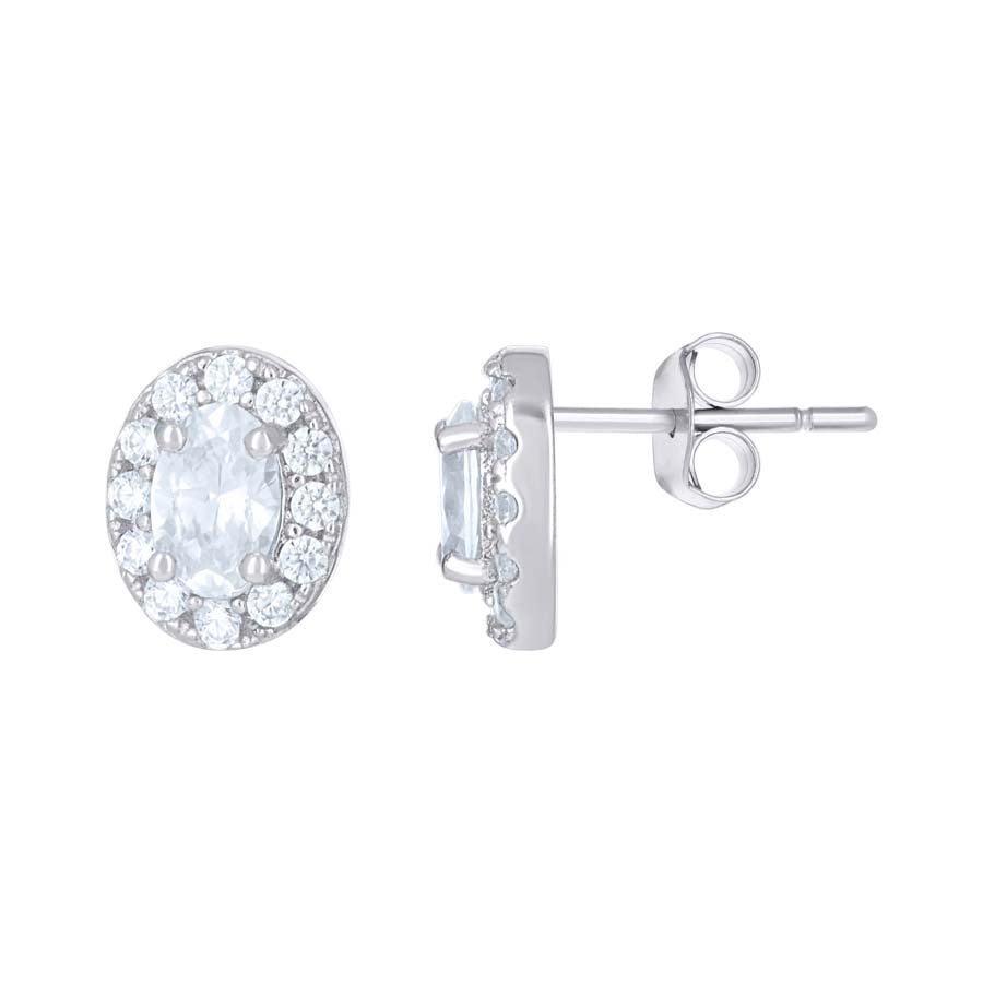925 Sterling Silver Cz Earring