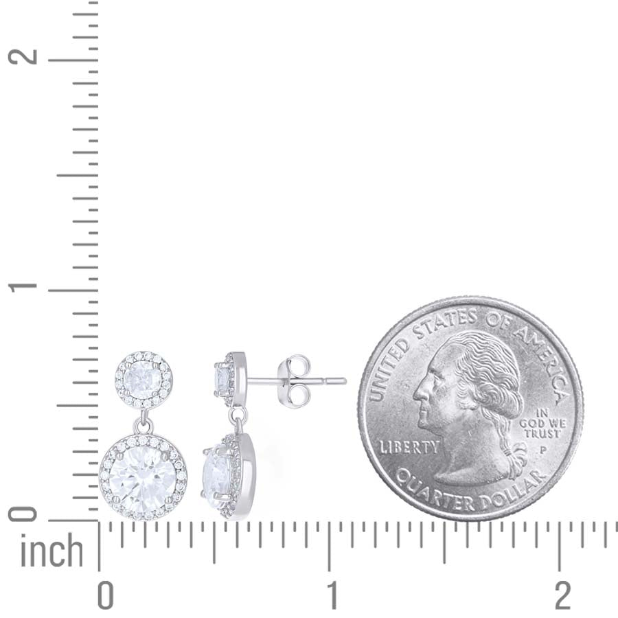 925 Sterling Silver Cz Earring