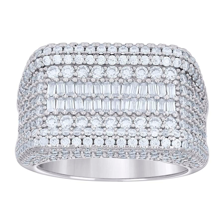 925 Sterling Silver Cz Ring S10-S12
