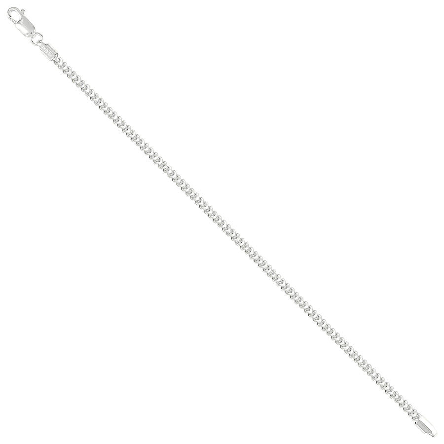 925 Sterling Silver Hollow Franco Chain Silver 070 2.5mm