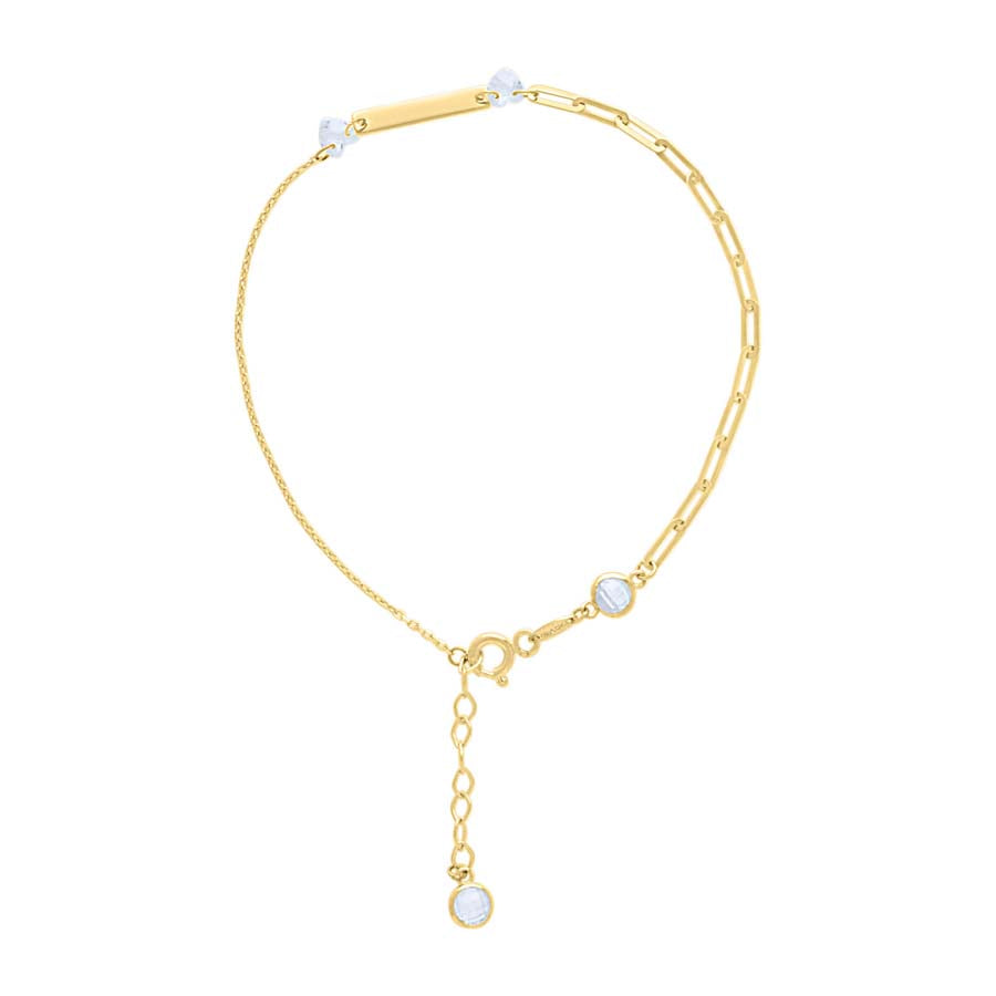 14Kt Gold Bracelet 8" (7"+1")