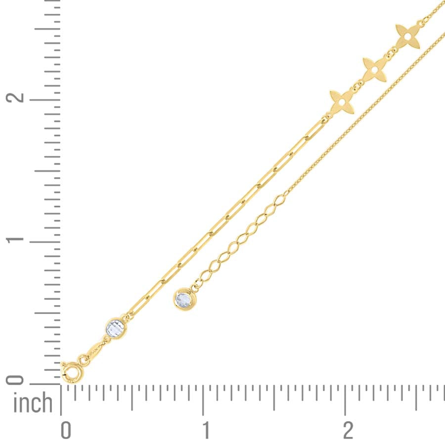 14Kt Gold Bracelet 8" (7"+1")