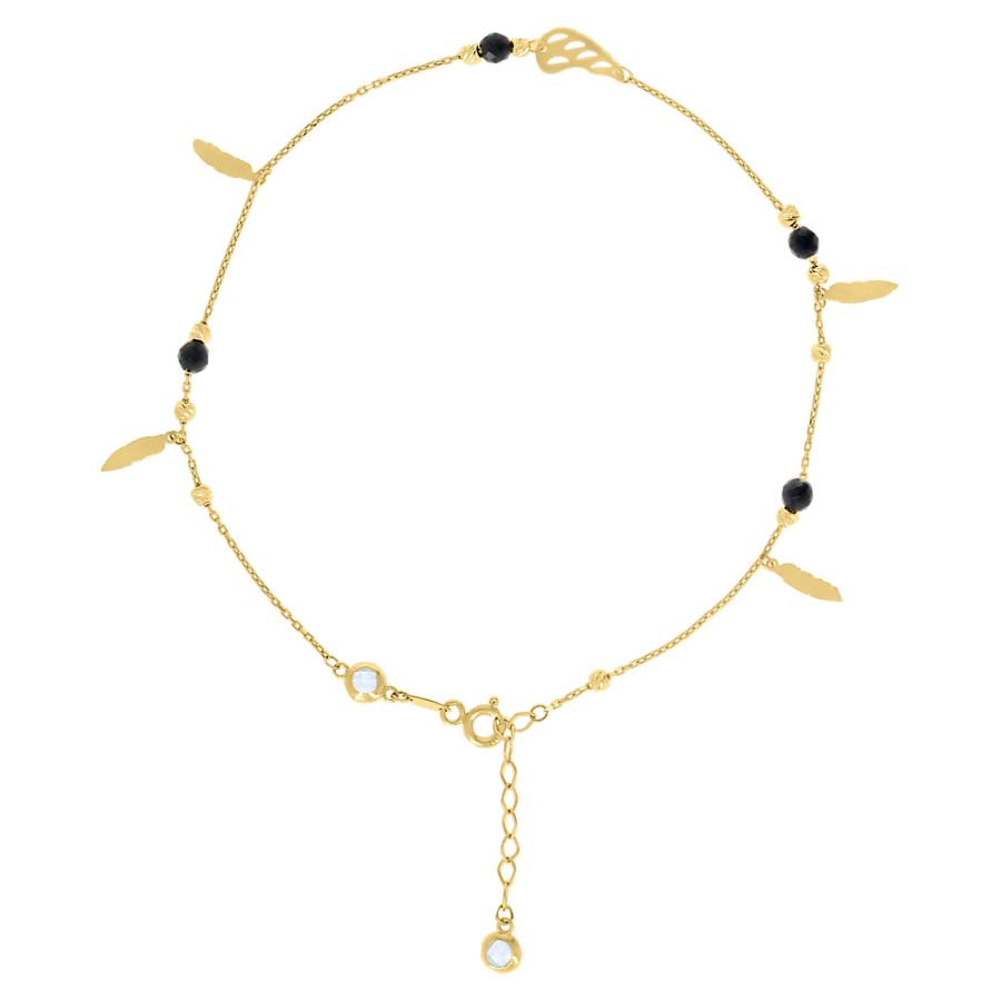 14Kt Gold Anklet 10" (9"+1")