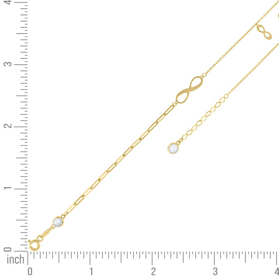 10Kt Gold Bracelet 8" (7"+1")