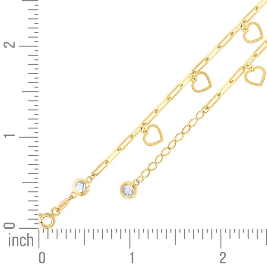 10Kt Gold Bracelet 8" (7"+1")