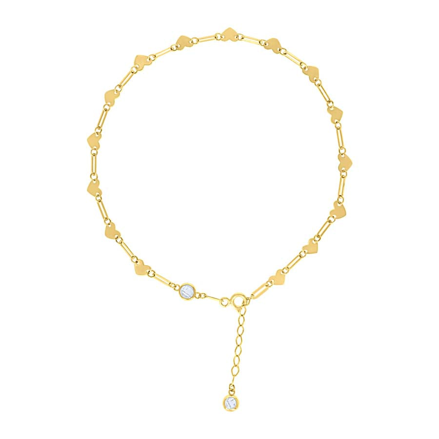 10Kt Gold Anklet 10" (9"+1")