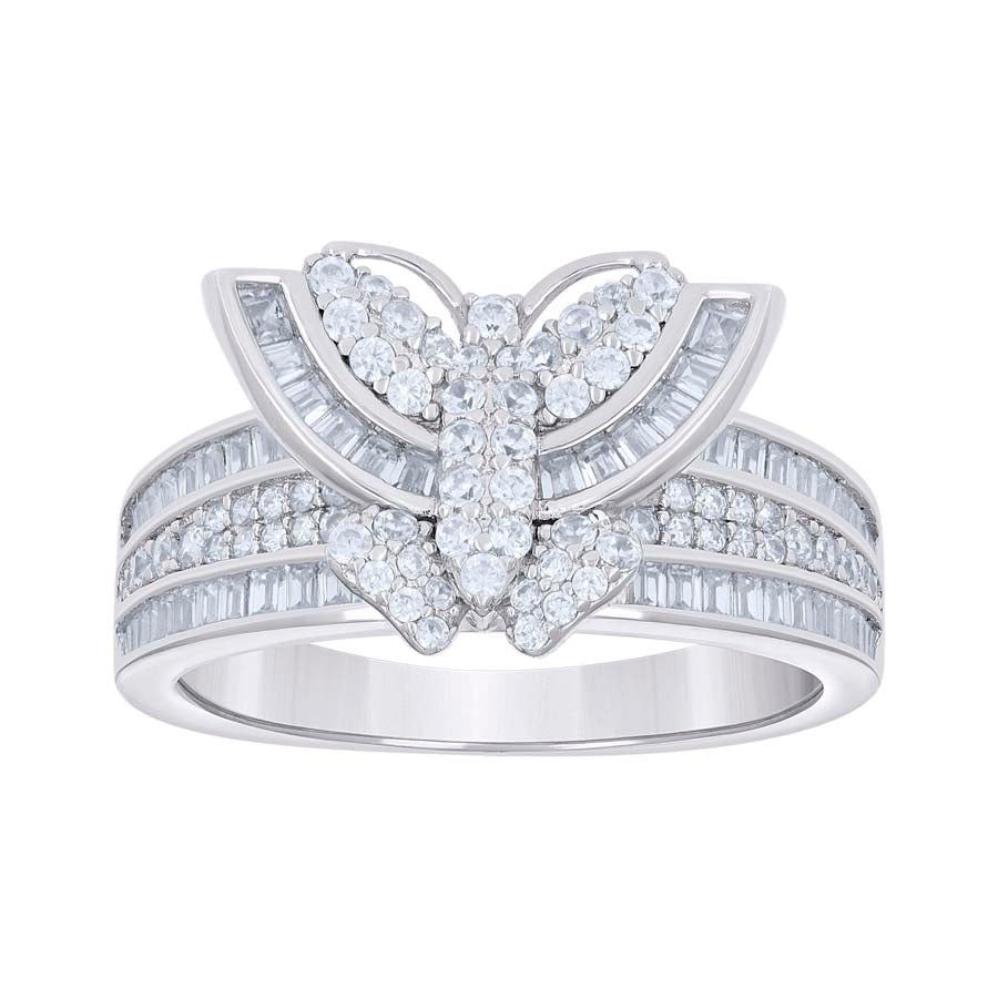 925 Sterling Silver Cz Ring S5-S9
