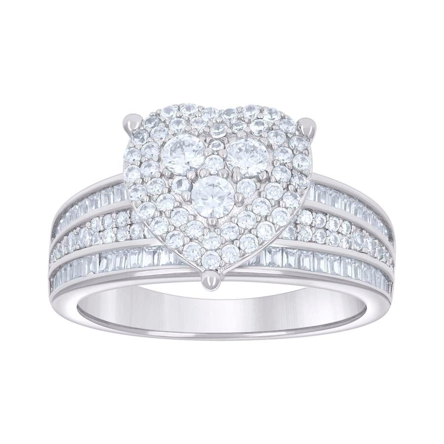 925 Sterling Silver Cz Ring S6-S10