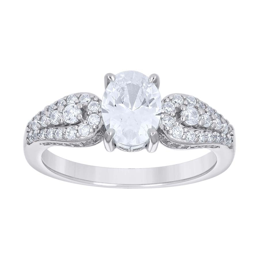 925 Sterling Silver Cz Ring S5-S10