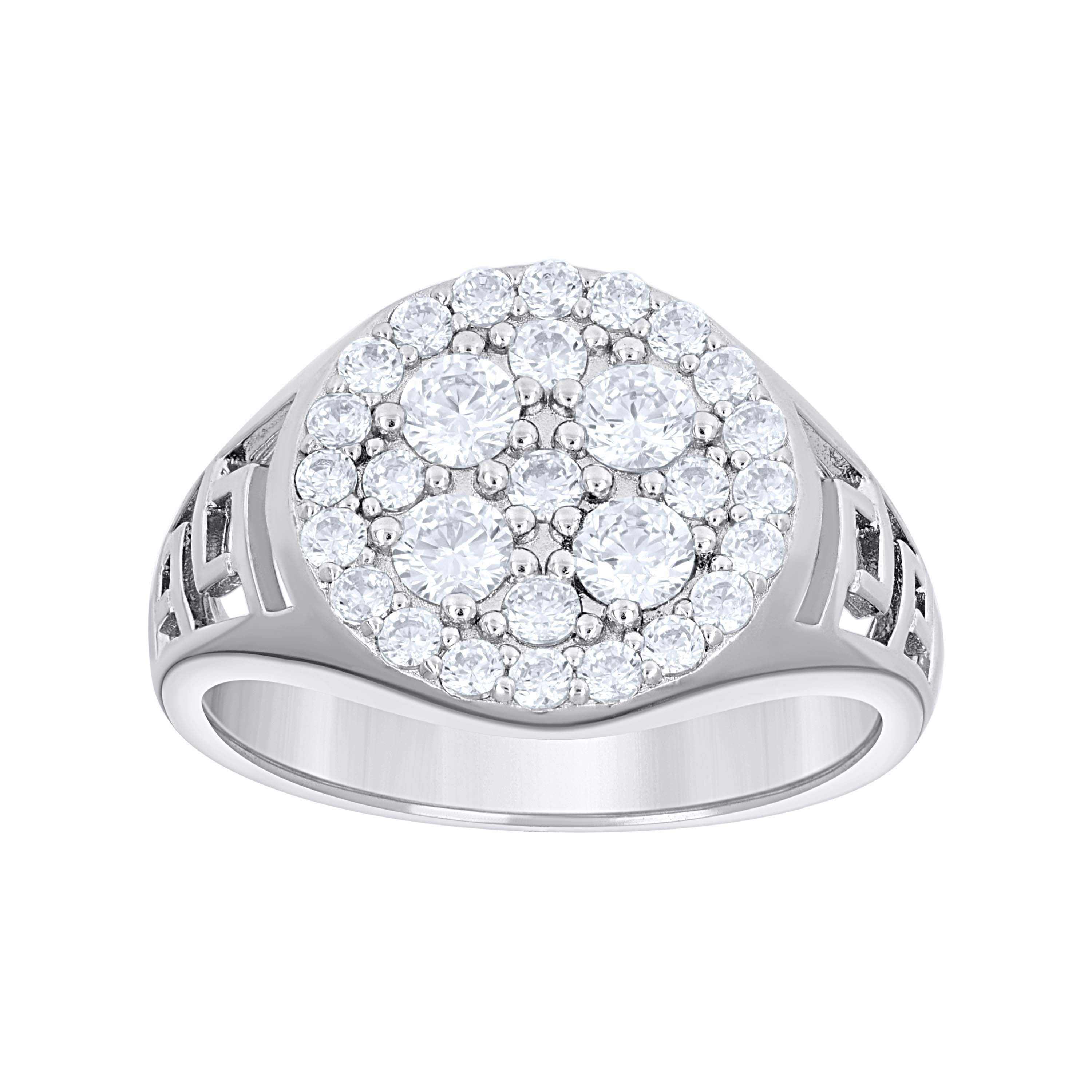 925 Sterling Silver Cz Ring S7-S10