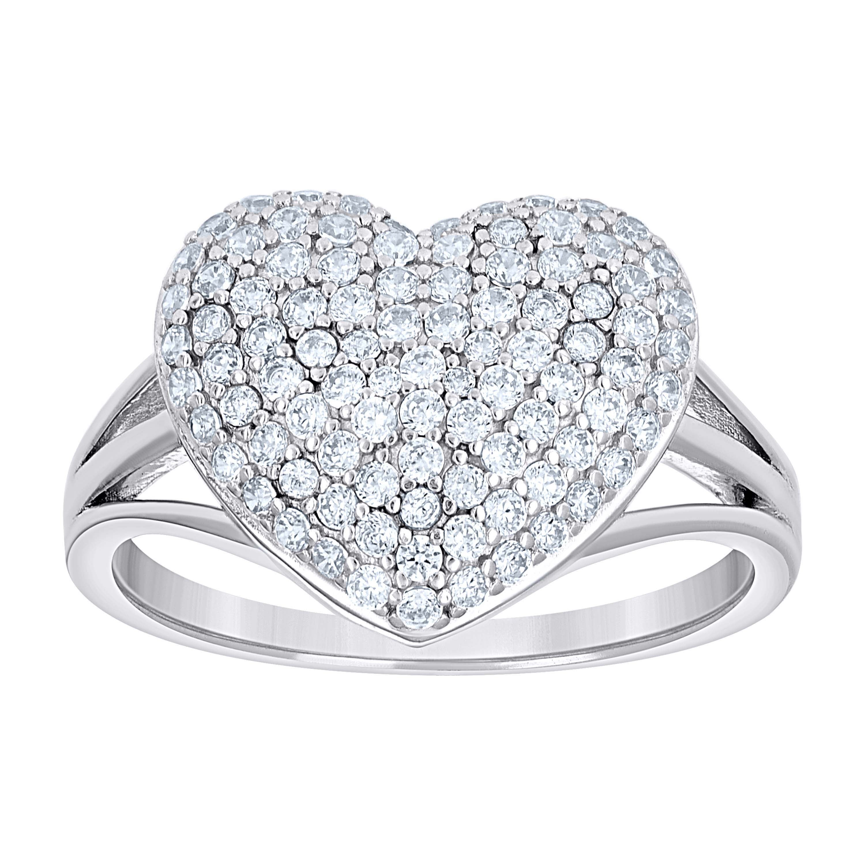 925 Sterling Silver Cz Ring S6-S10