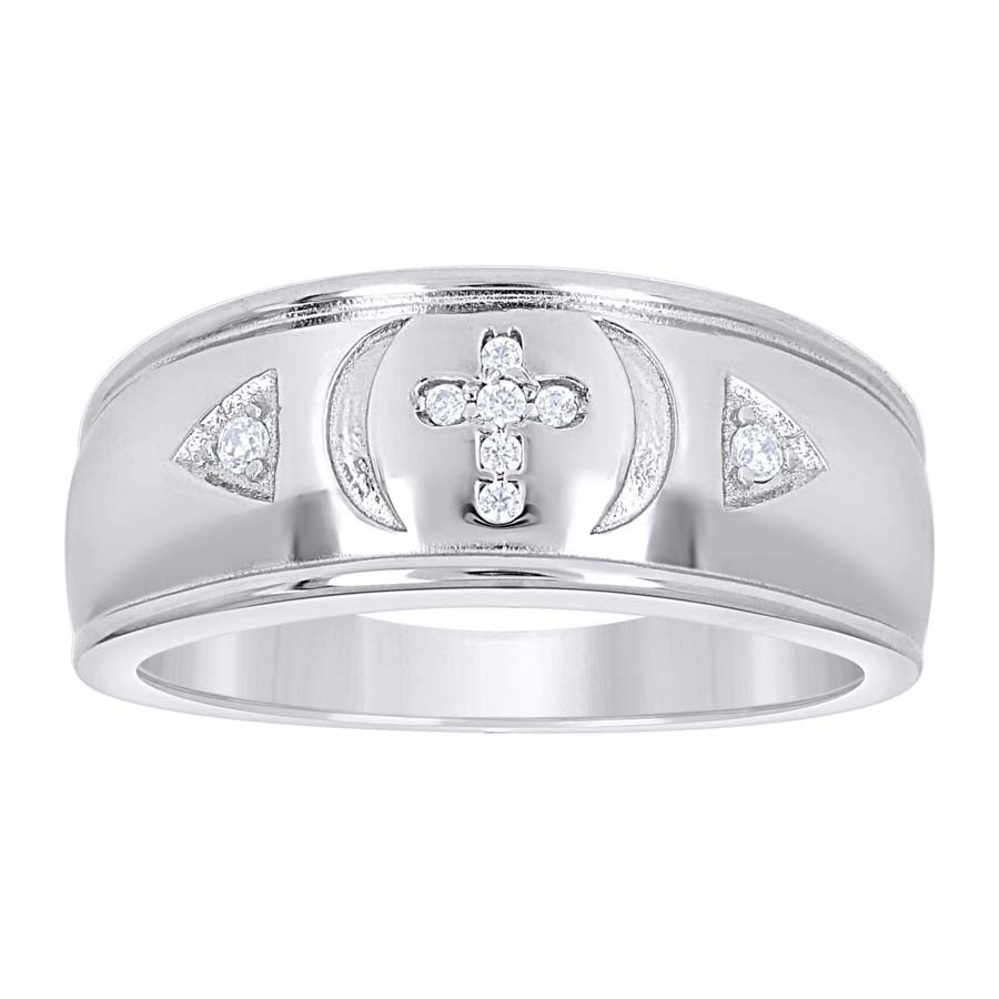 925 Sterling Silver Cz Ring S9-S10