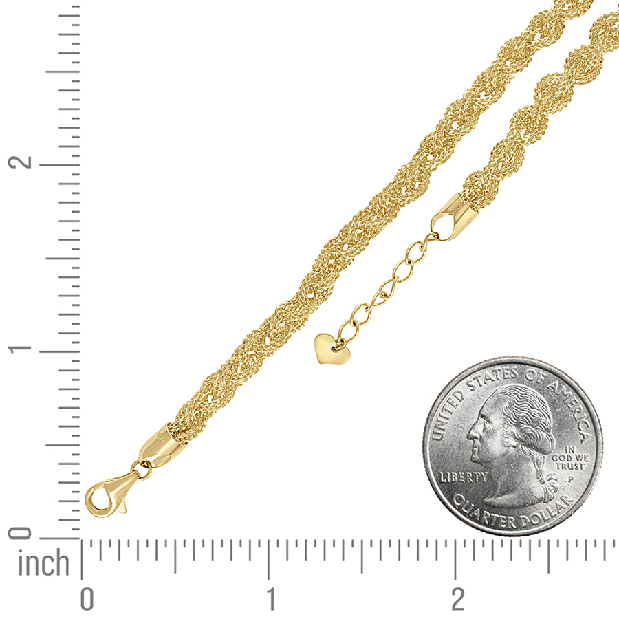 14Kt Gold Bracelet 8"(7"+1")