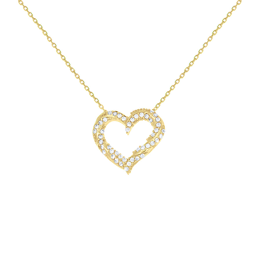 10Kt Gold Cz Necklace 18" (16"+2")