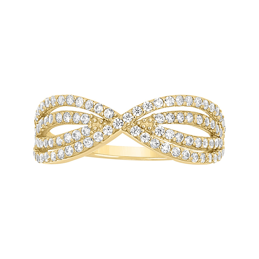 14Kt Gold Cz Ring S7