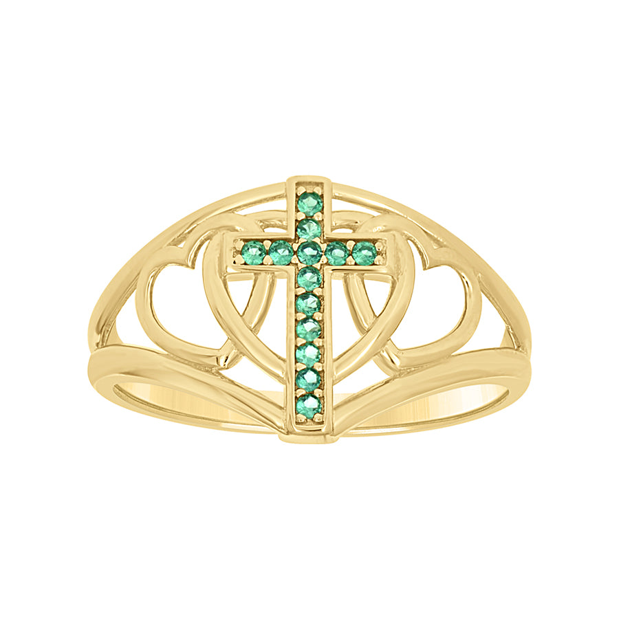 14Kt Gold Cz Ring S7