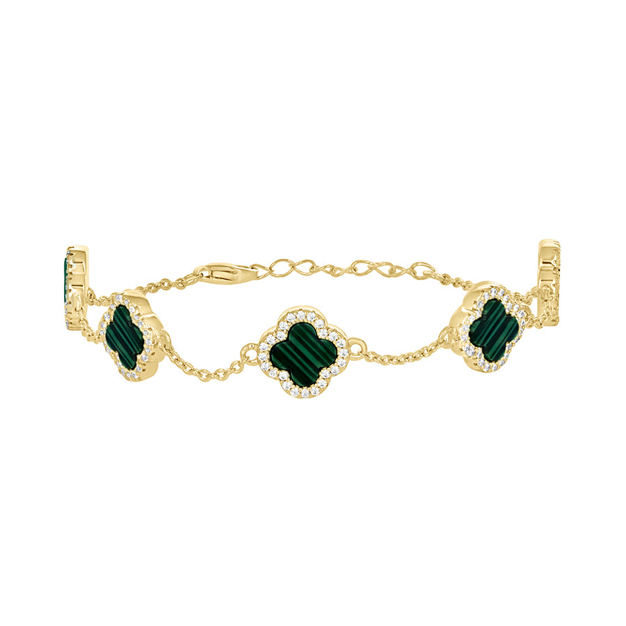 925 Sterling Silver Cz Bracelet 8" (7"+1")
