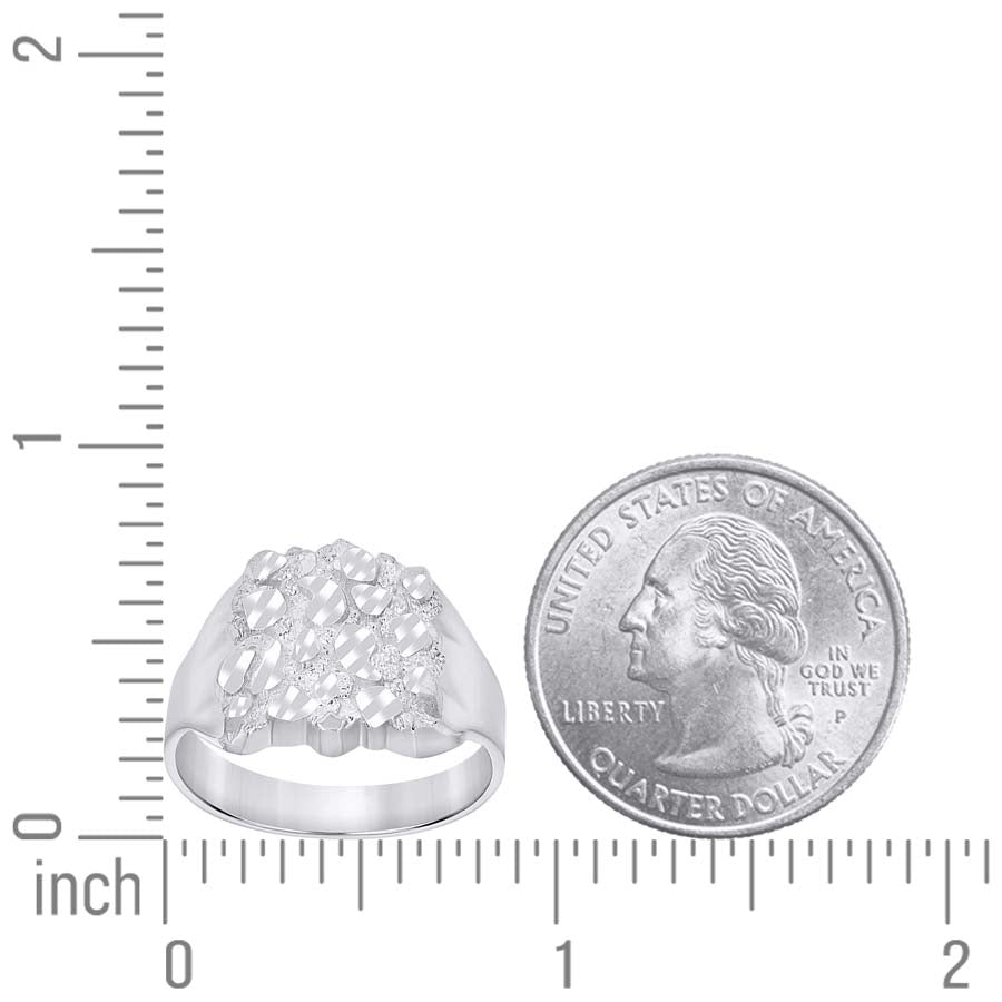 925 Sterling Silver Nugget Ring