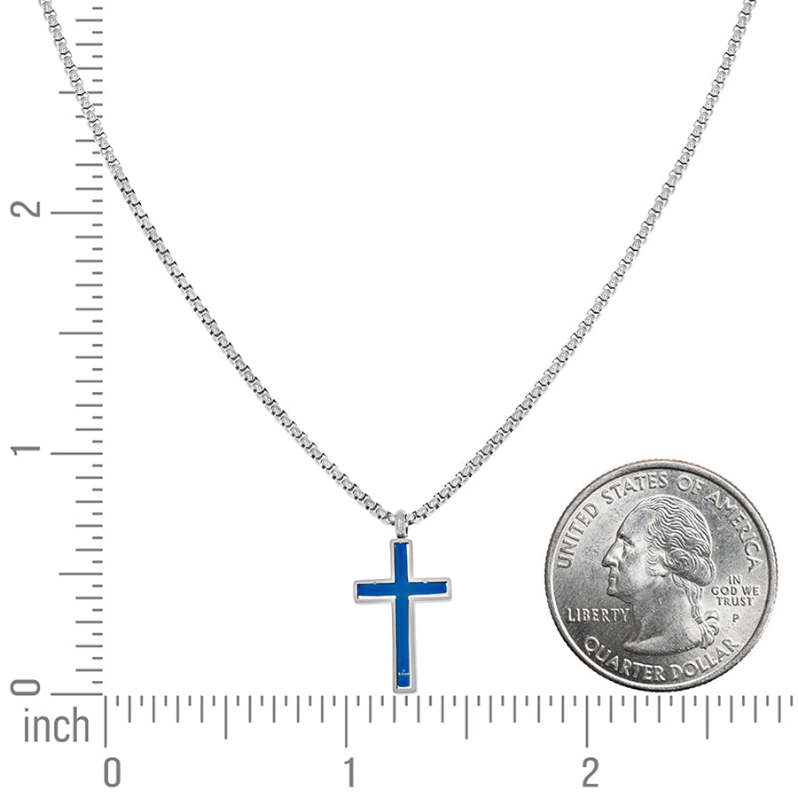 Stainless Steel Pendant With Chain Necklace 20"
