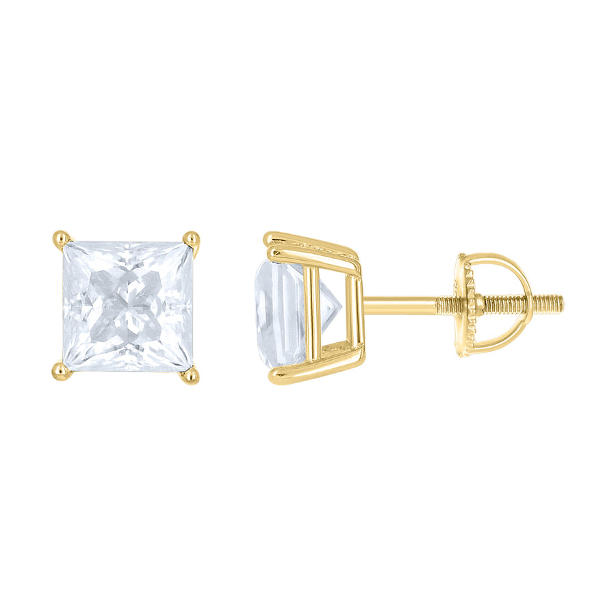 925 Sterling Silver Moissanite Stud Earrings