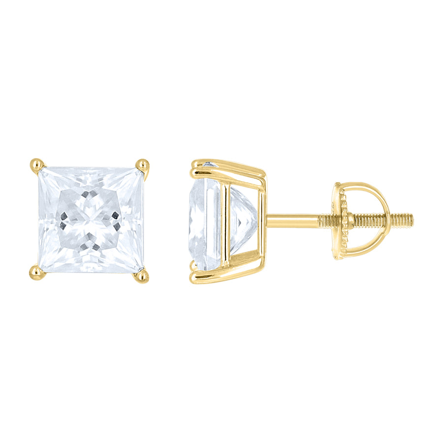 925 Sterling Silver Moissanite Stud Earrings