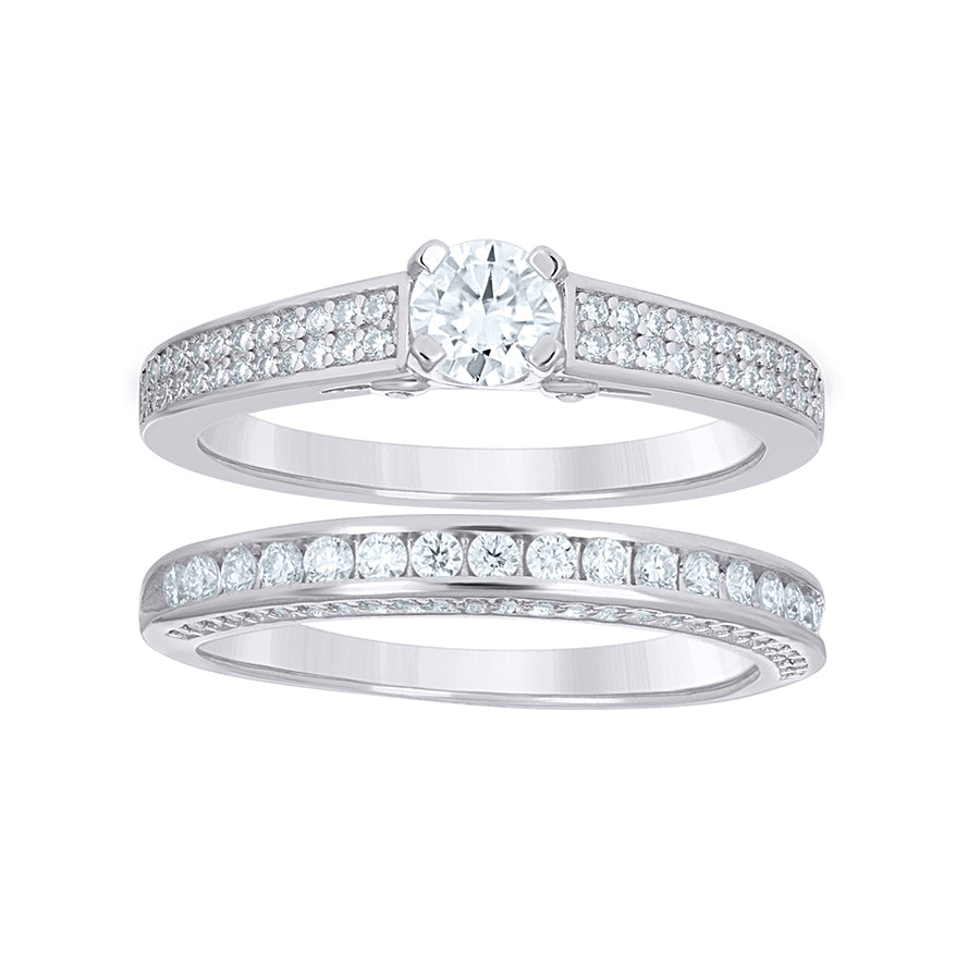 925 Sterling Silver Cz Ring S5-S10