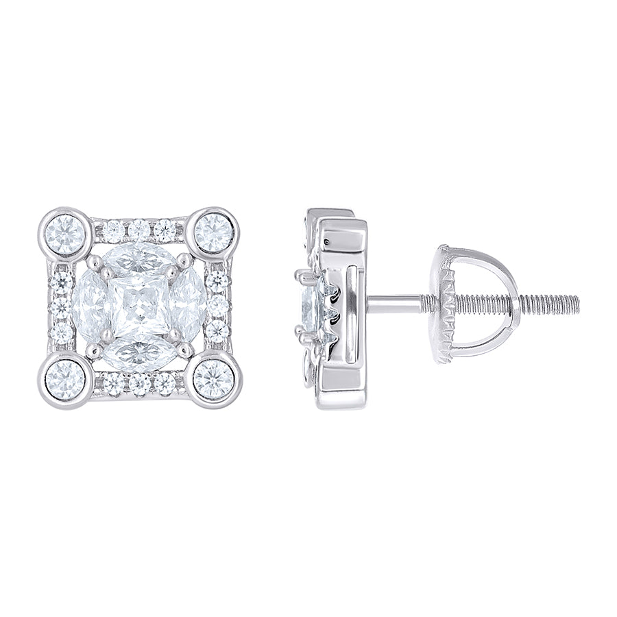 925 Sterling Silver Cz Earrings