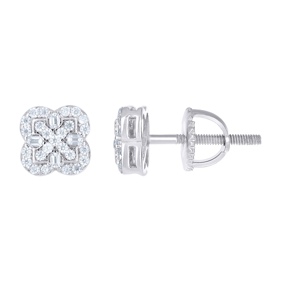 925 Sterling Silver Moissanite Stud Earrings