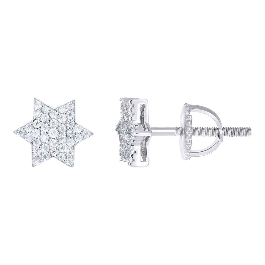 925 Sterling Silver Moissanite Stud Earrings
