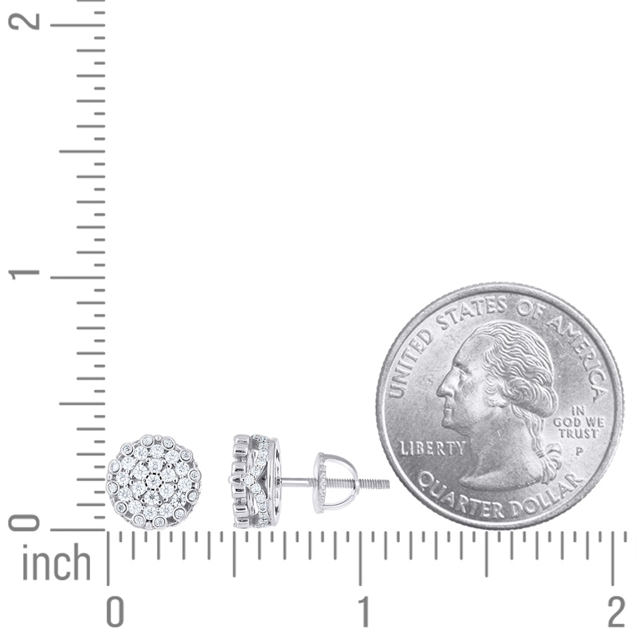 925 Sterling Silver Moissanite Stud Earrings