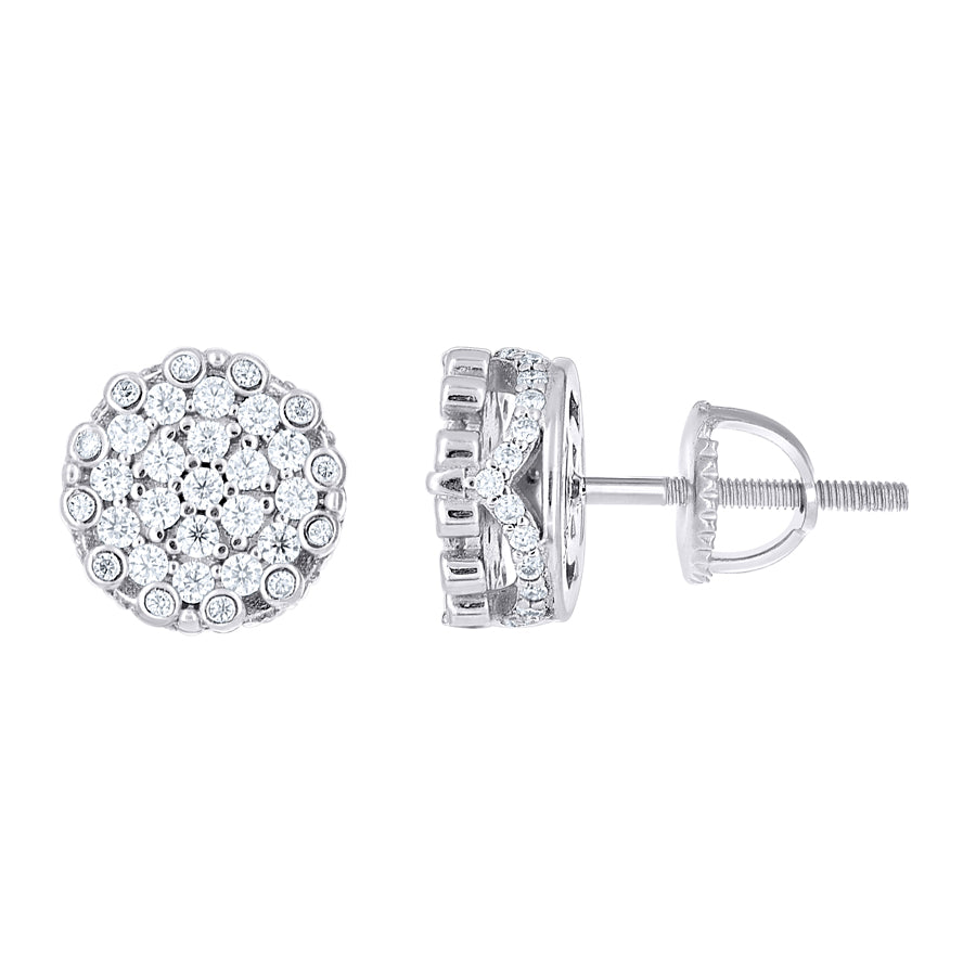 925 Sterling Silver Moissanite Stud Earrings